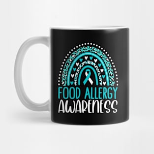 Teal Rainbow Food Allergy Awareness Mug